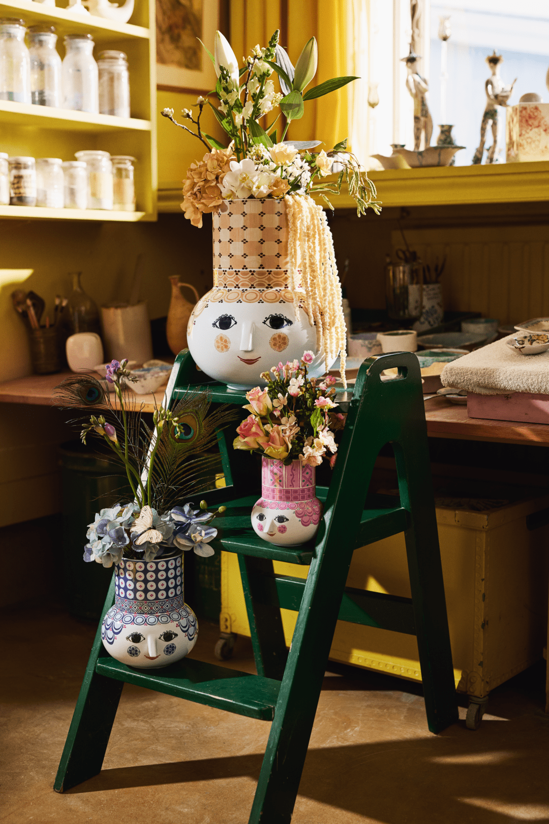 Wiinblad Olga Vase H20 cm blå