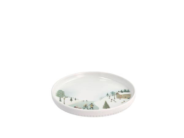 Pillivuyt Vinter Tallerken flad lige kant Dia 15,5 x 1,5 cm Hvid