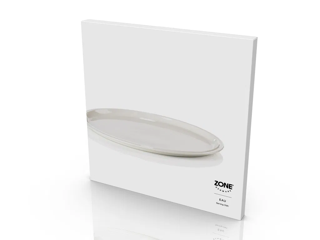 Zone Serveringsfad Eau 32 cm Offwhite Porcelæn