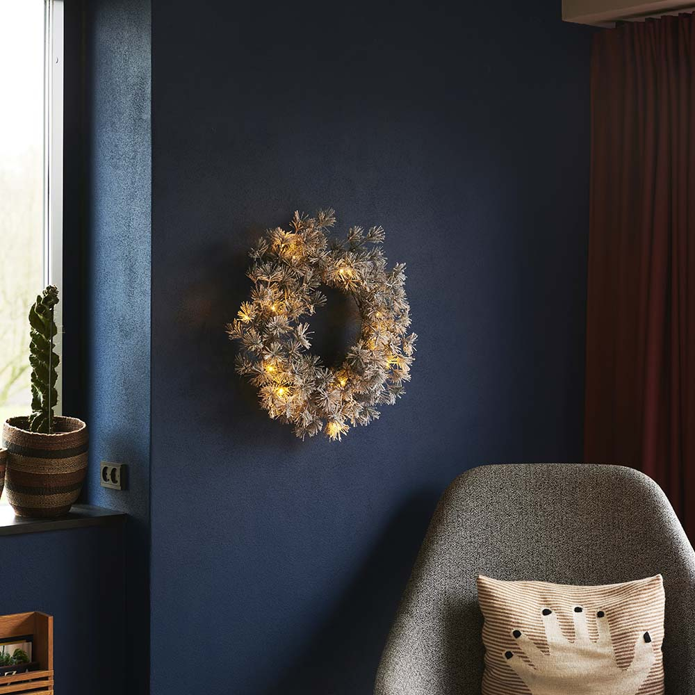 Alfi Krans, Ø 45 cm, 15 Led, Sne