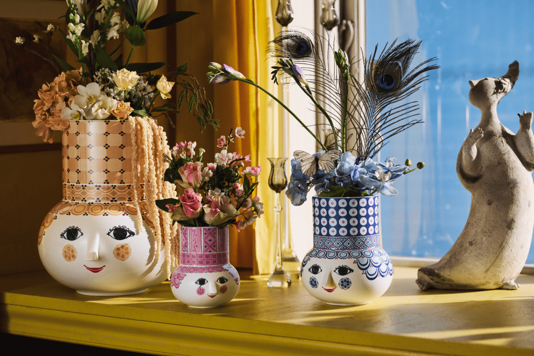 Wiinblad Olga Vase H20 cm blå