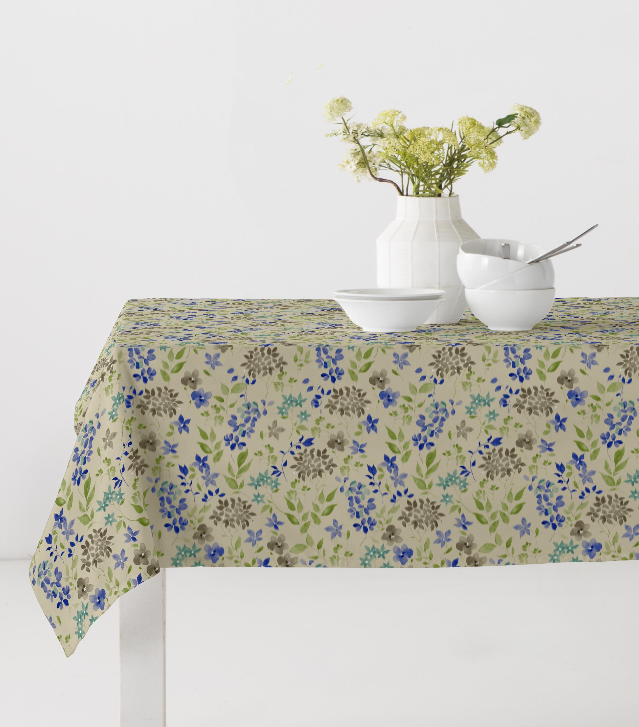 Akryldug med antislip - Bina Lico blå - i metermål