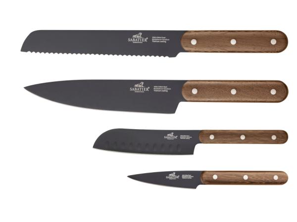 Lion Sabatier International Phenix Walnut Knivsæt 4 dele Sort/Træ