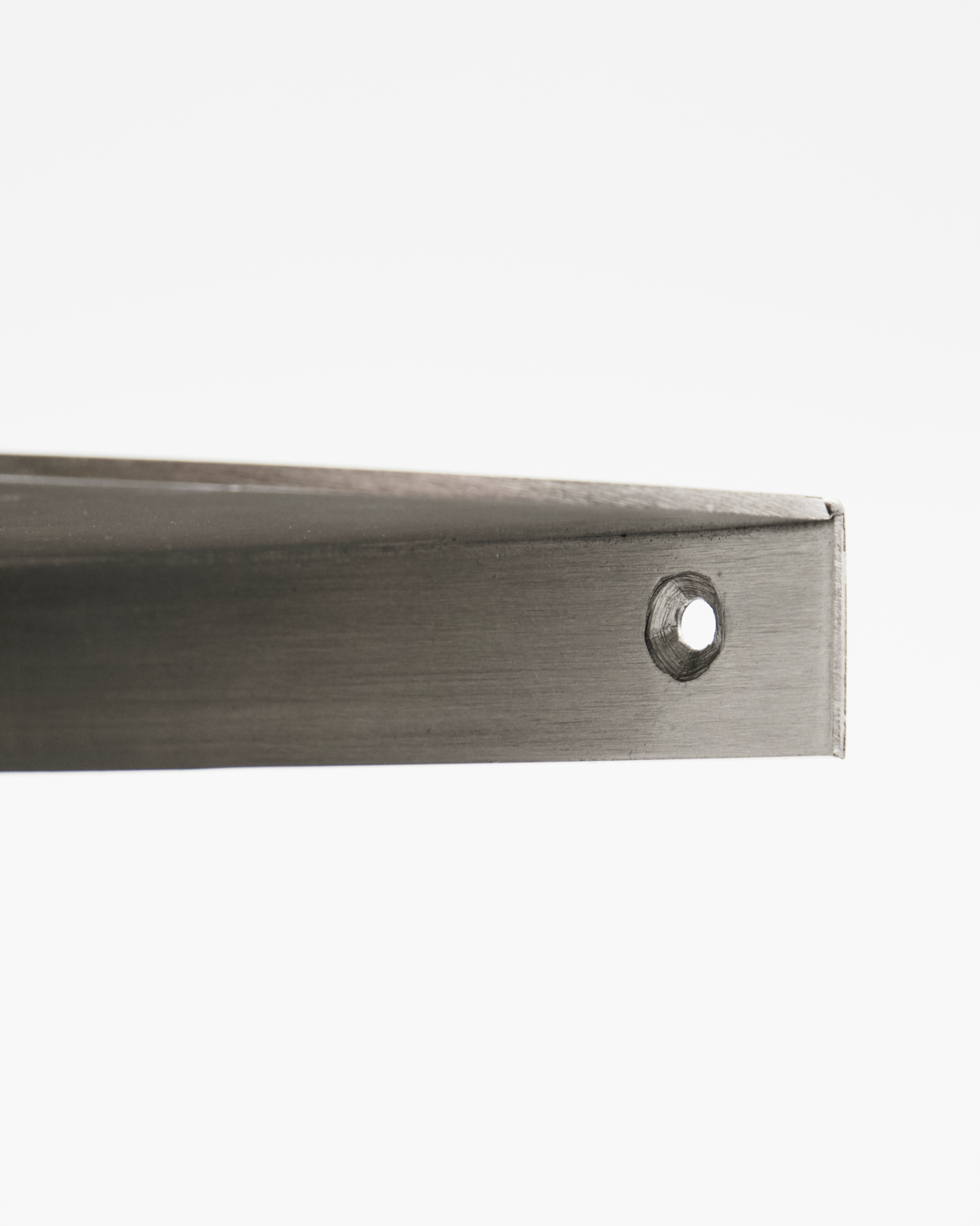 Sidebord, Mega, Børstet sølvfinish