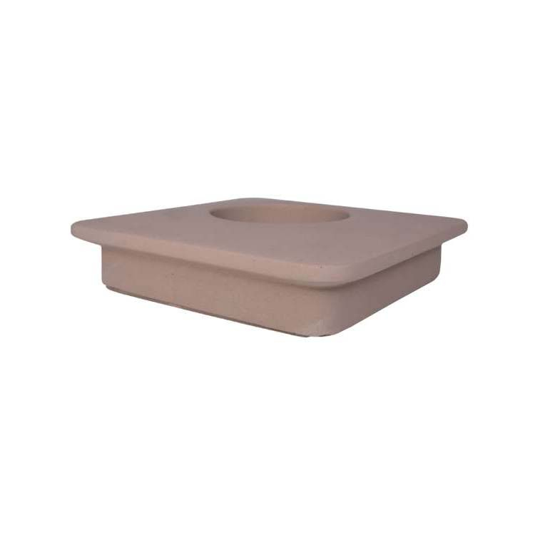 KARIN tissue låg med hul, beton, mocca