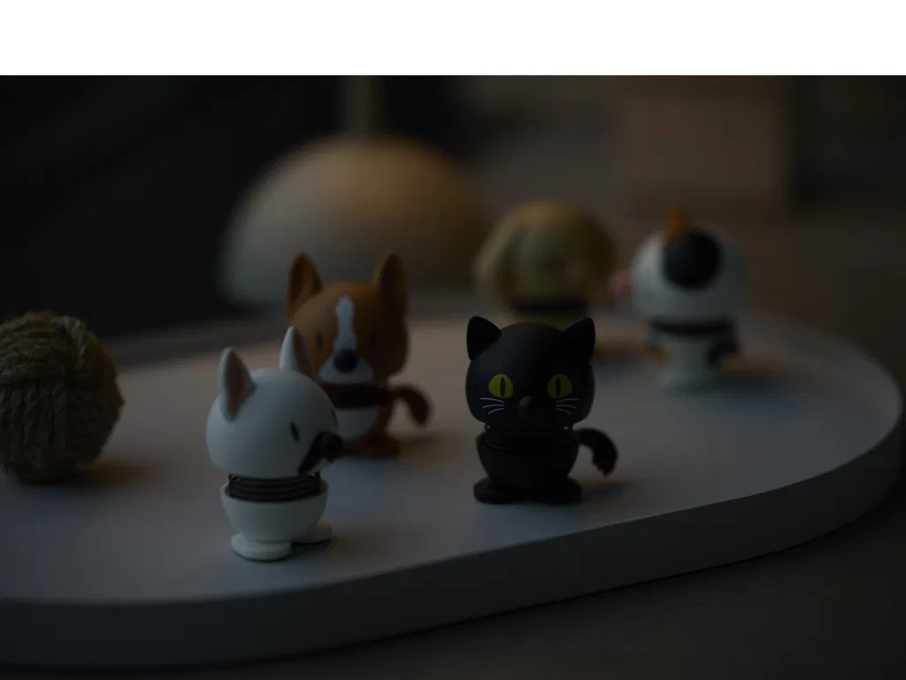 Hoptimist Kat 4,3x4,2x5,3 cm Mini Sort