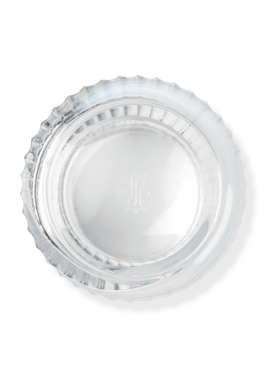 Lyngby Vase H20.5 cm swirl hvid mundblæst glas