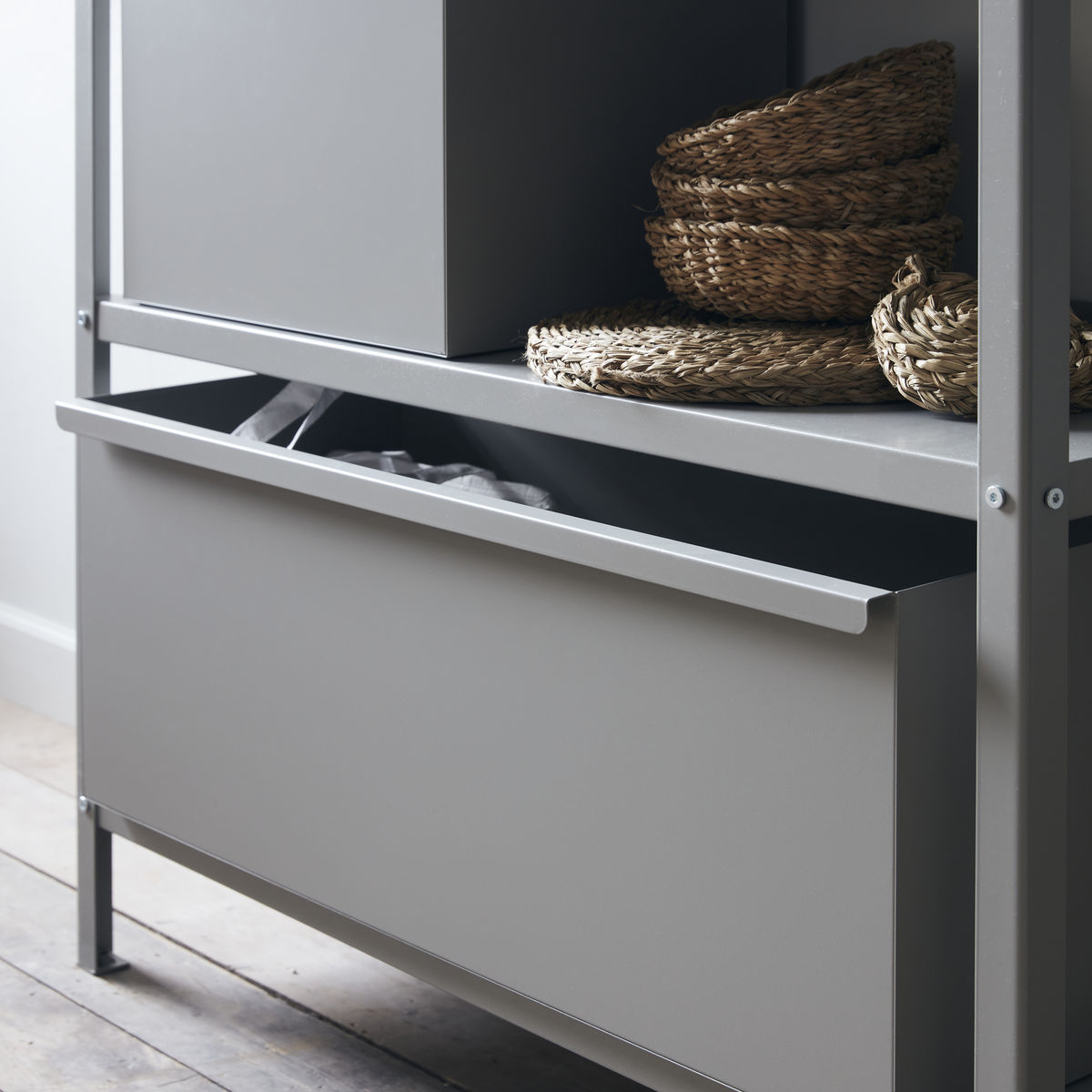 Opbevaring til reolsystem, Rack, Grå Stor