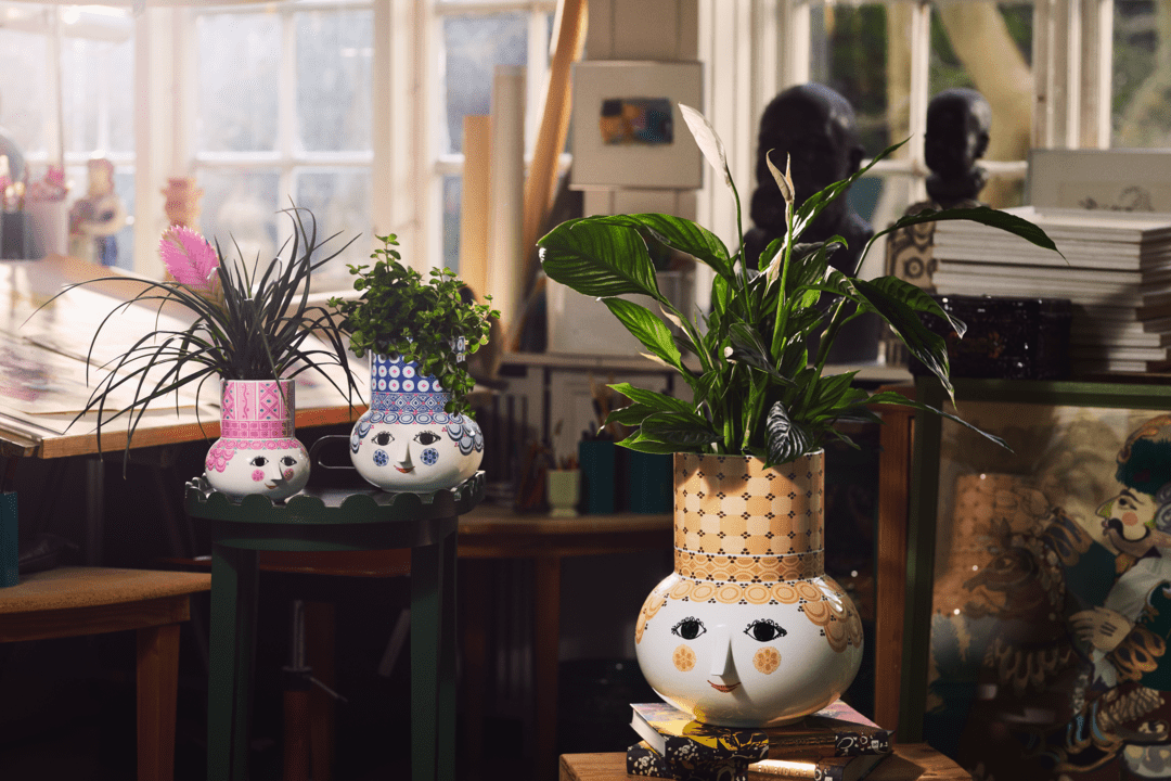 Wiinblad Olga Vase H35 cm sand