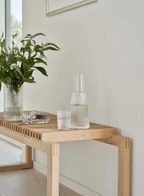 Pilastro karaffel med glas 1 l. clear