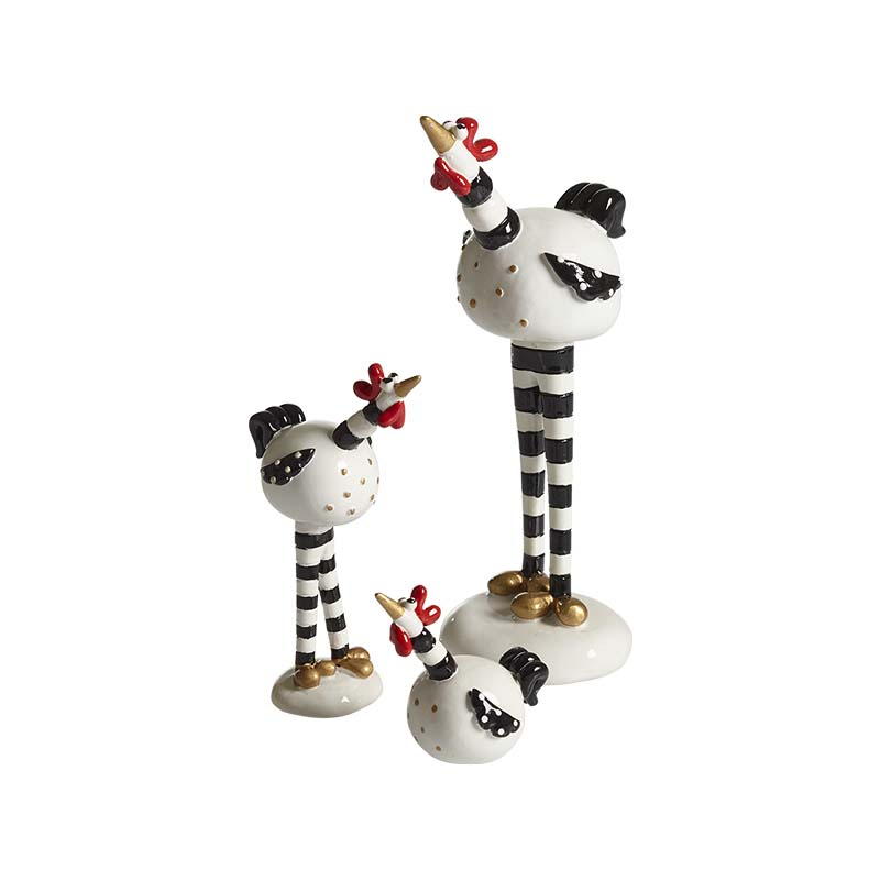 Gyllenkrok med ben, hvid H.12cm