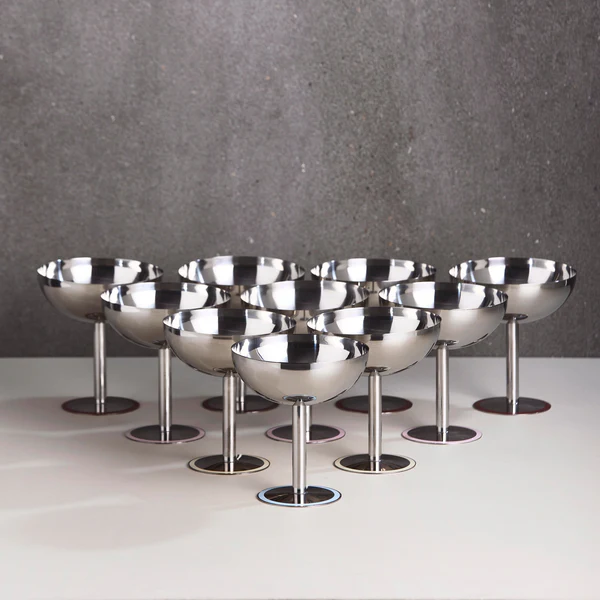 Lido champganeskål/Dessertskål i Aqua