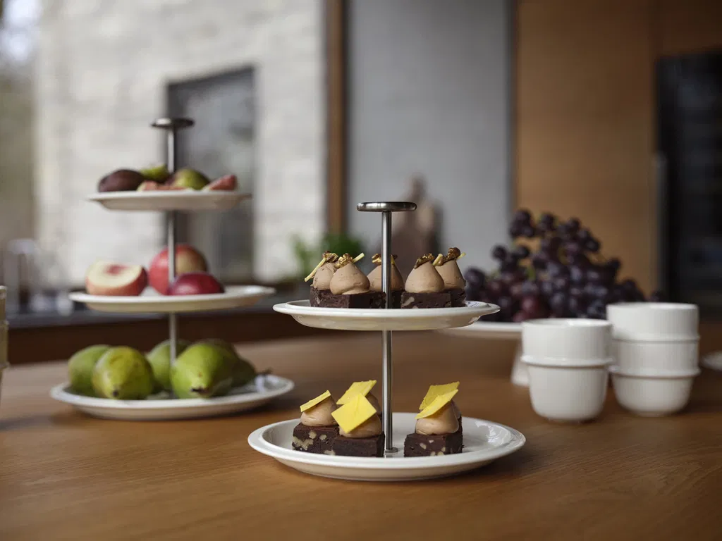 Zone Serveringsopsats, tre etager Eau 24 cm Offwhite Porcelæn