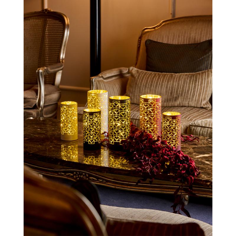 Frida Cylinder Glas Ø8,5xH20 cm, Hvid