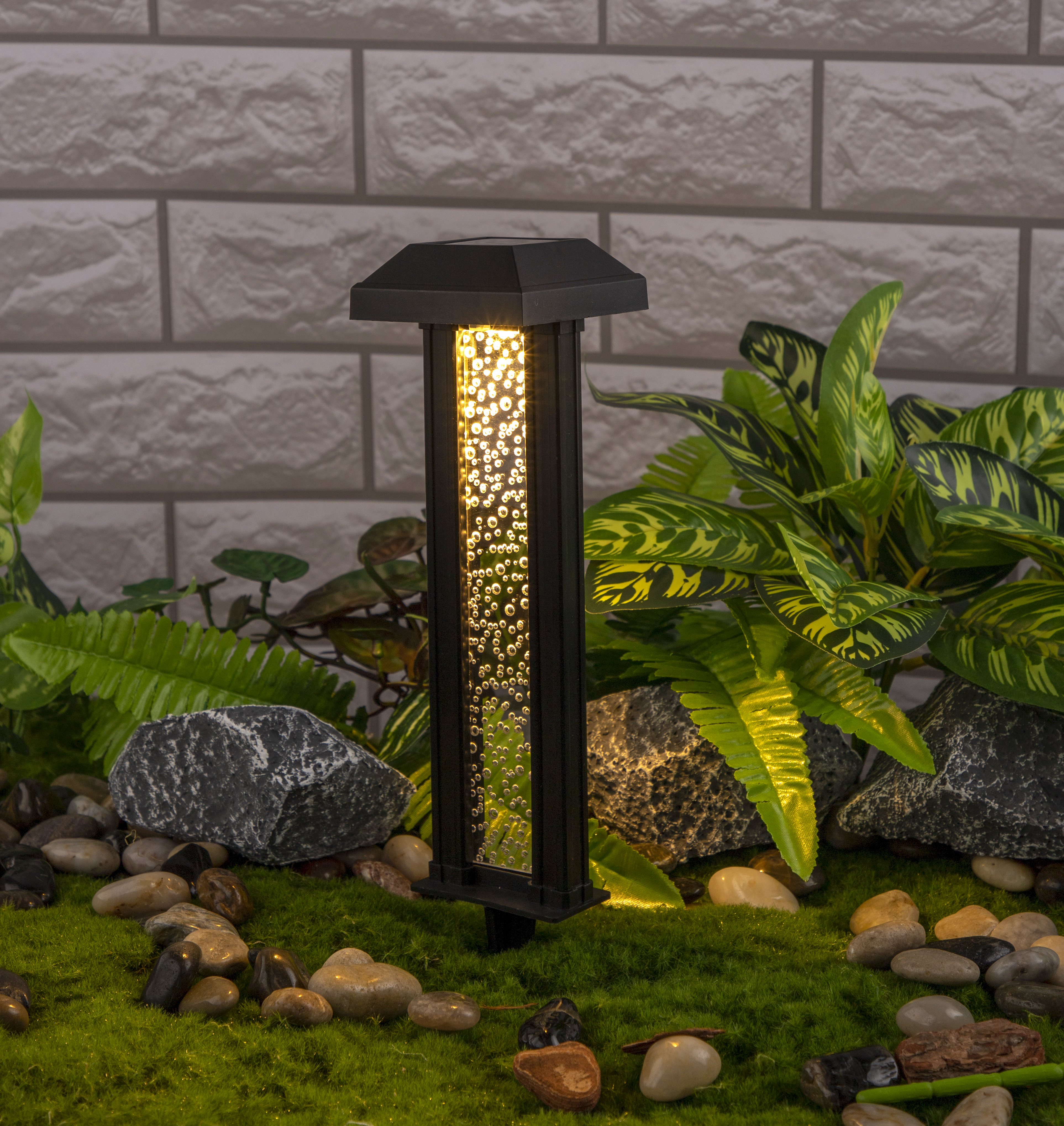 Skandi LED Solcelle Lampe - Glas Projection