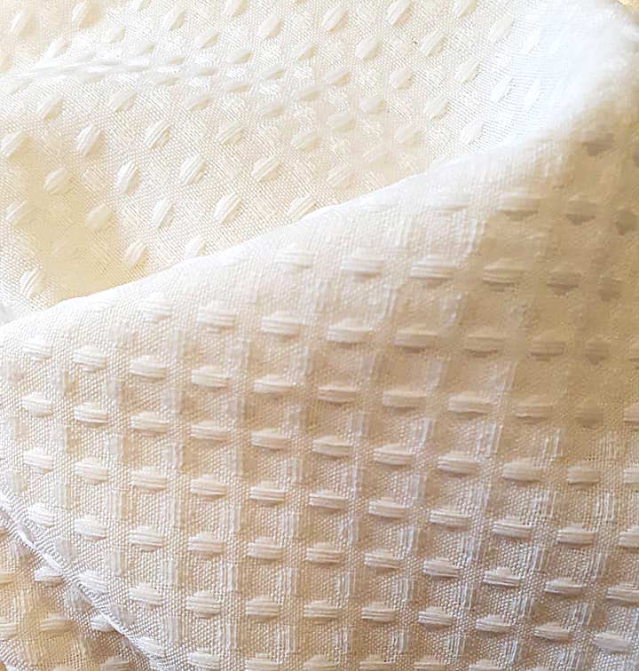 MOUD Home WAFFLE badeforhæng beige - 180x200 cm