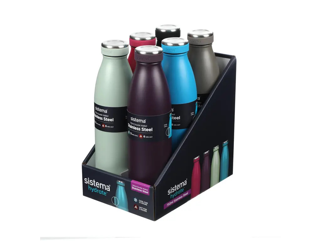 Sistema Stainless Steel 750ml, Royal Teal