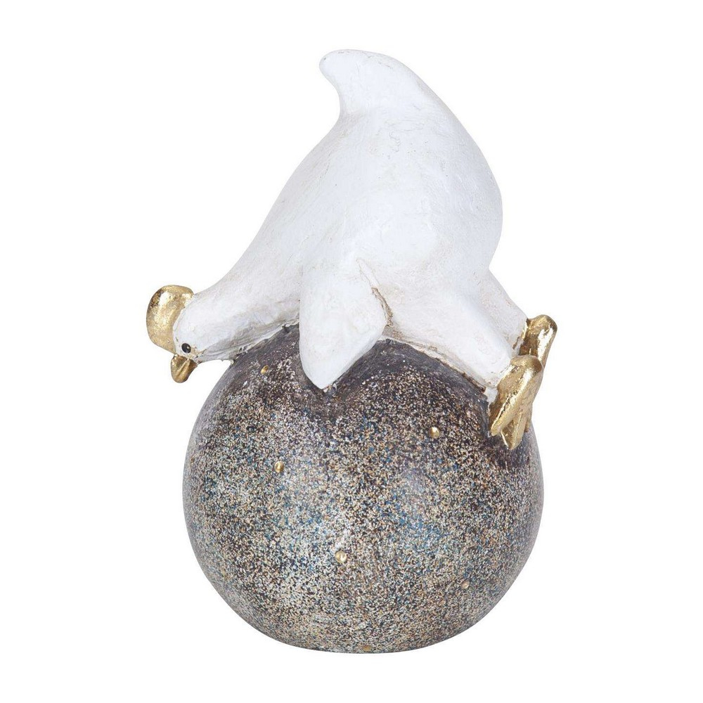 Høne Svea på æg, hvid/guld*