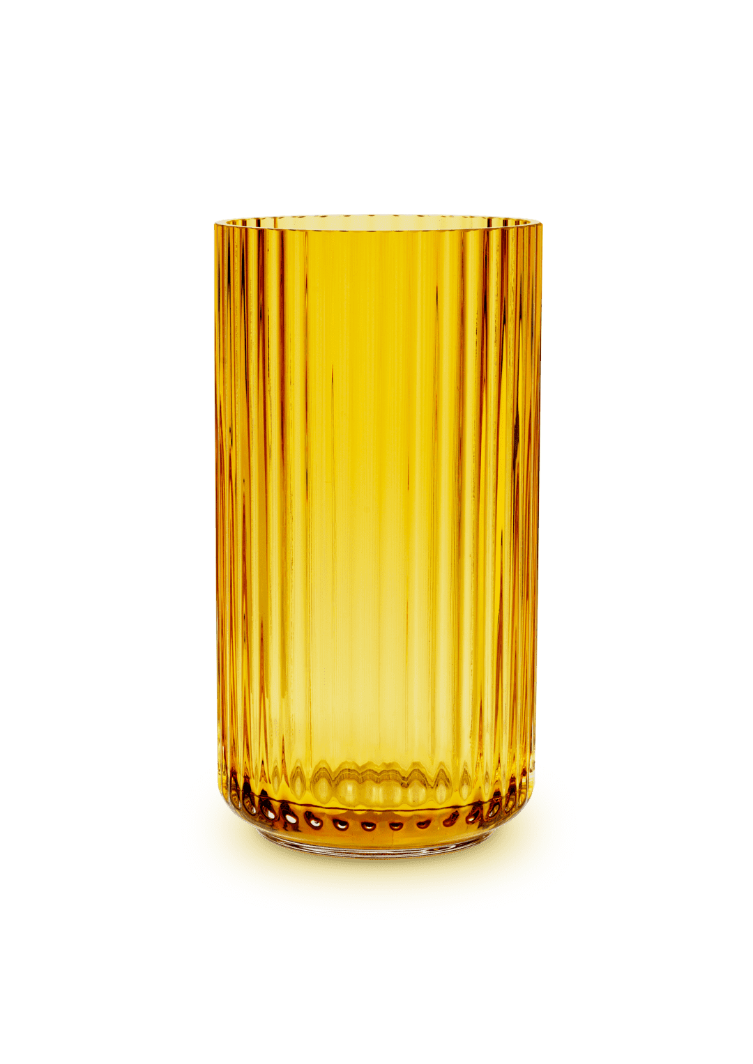 Lyngby Vase H15.5 cm Amber Mundblæst glas