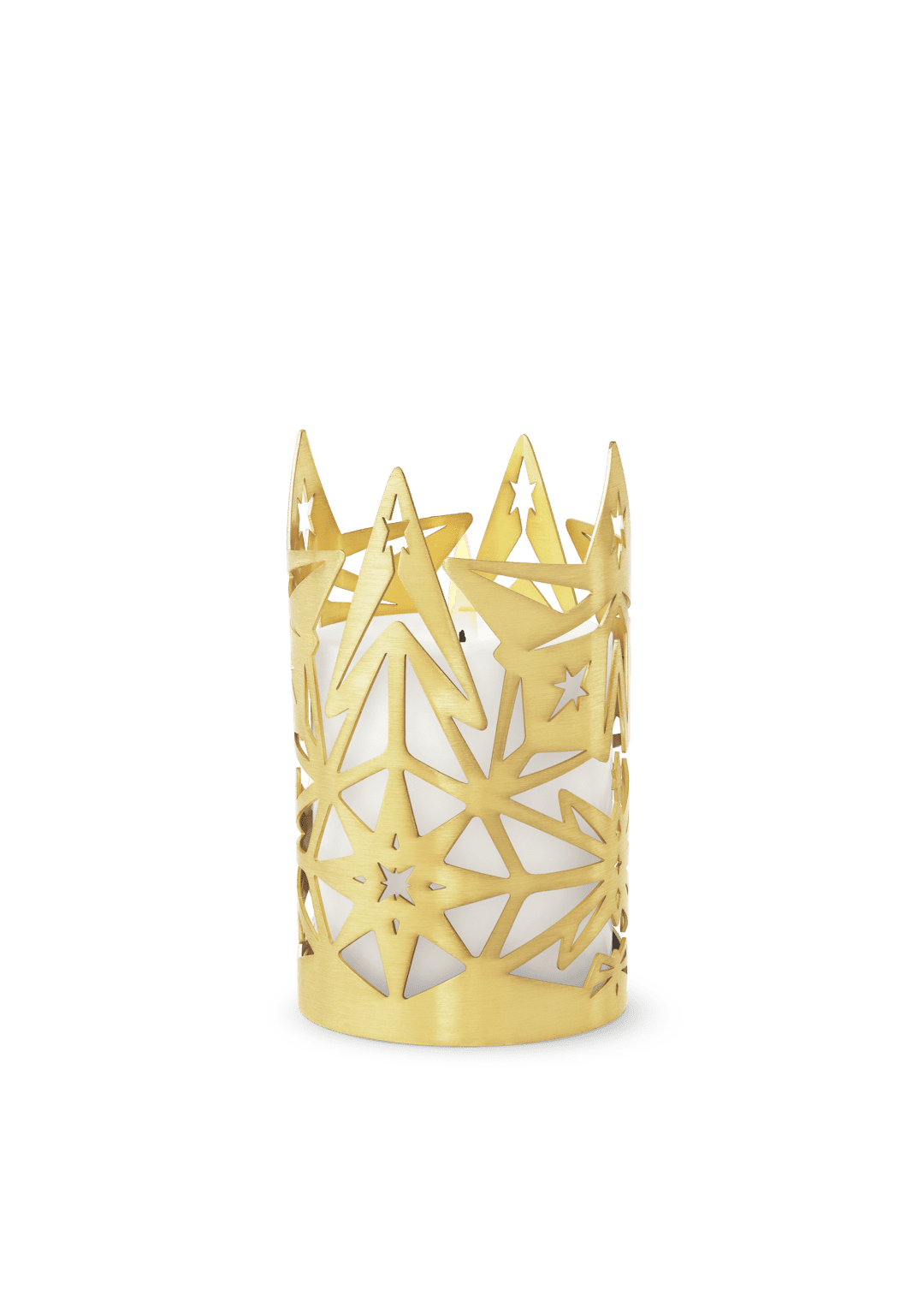 Lysestage Ø8 cm forgyldt