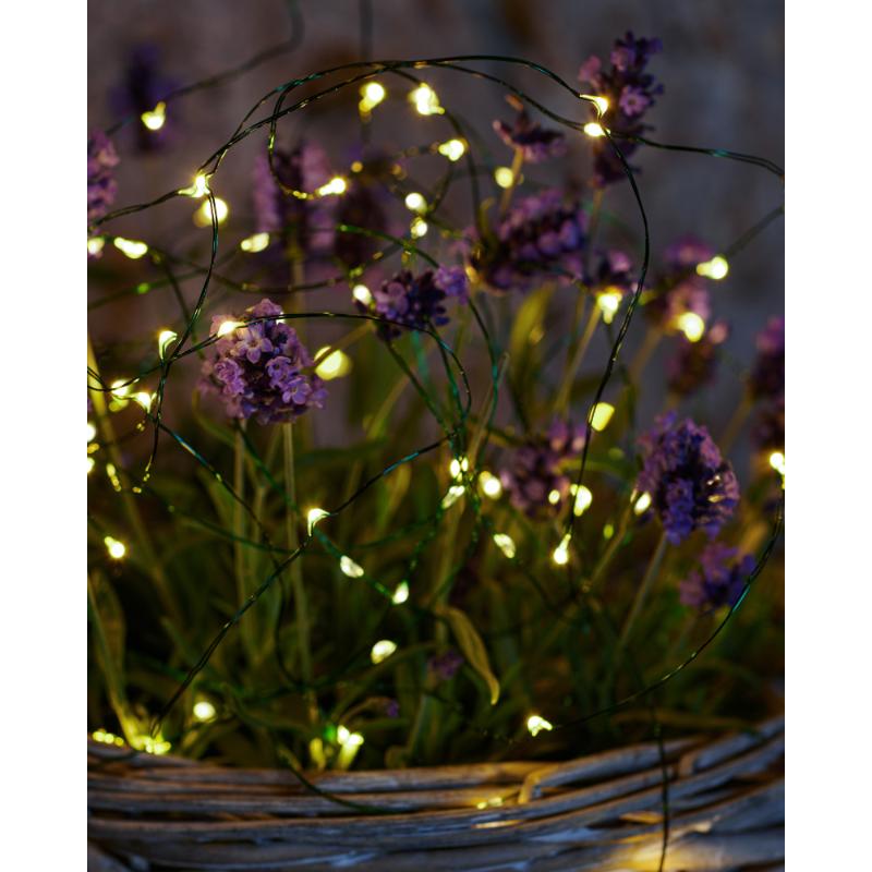 Knirke 160 LED lys, Grøn ledning