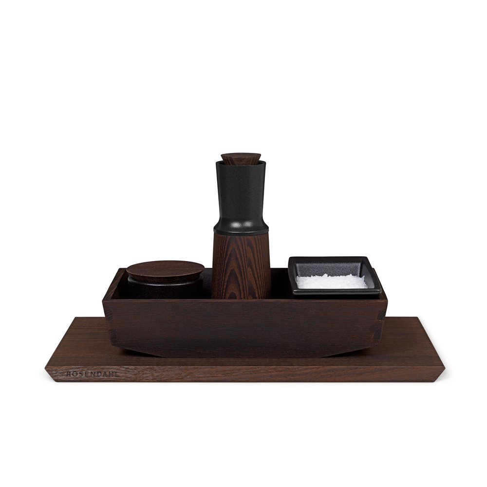 RÅ Saltkar med låg, 15 cl, sort