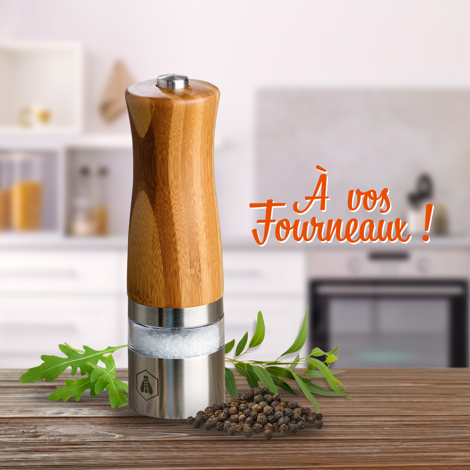 Laguiole Elektrisk Salt og Peberkværn Bambus