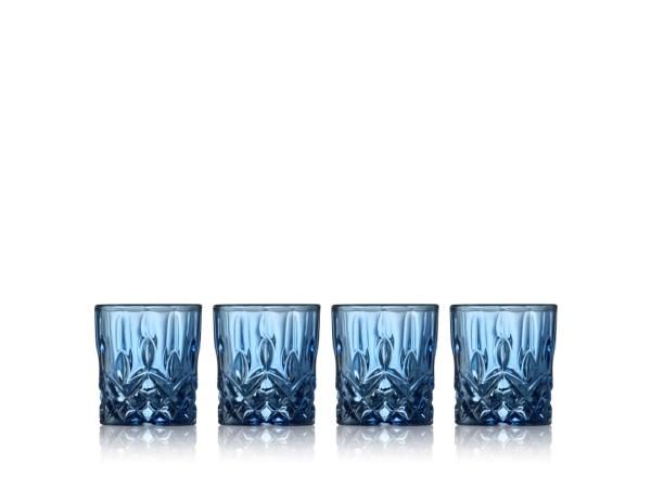 Lyngby Glas Sorrento Shotglas 4 cl 4 stk. Blå