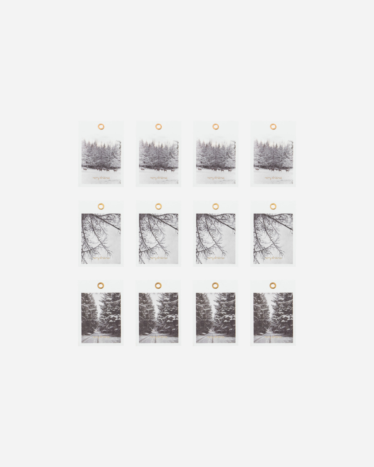 Gavemærker, Winter, Hvid 12 stk