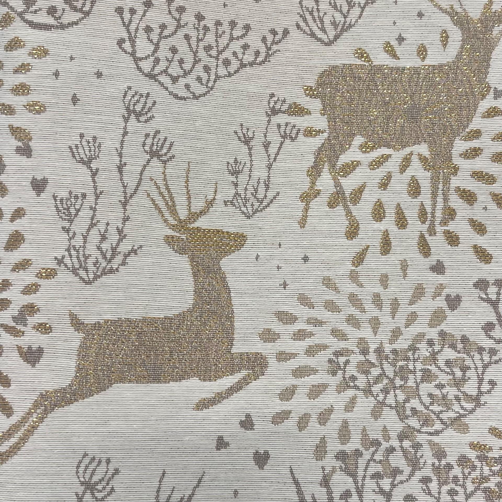 Akryldug med antislip Rensdyr Hvid - i metermål