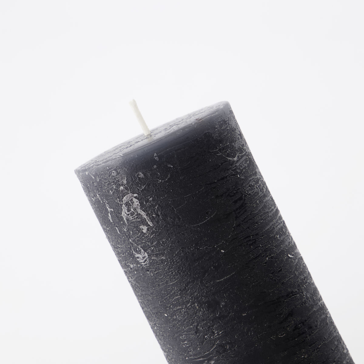 Bloklys, Rustic Wax, Mørkegrå*