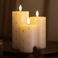 Sirius Sille Genopladelig LED lys 3 stk sæt, Ø7,5x10/12,5/15 cm Hvid/Guld