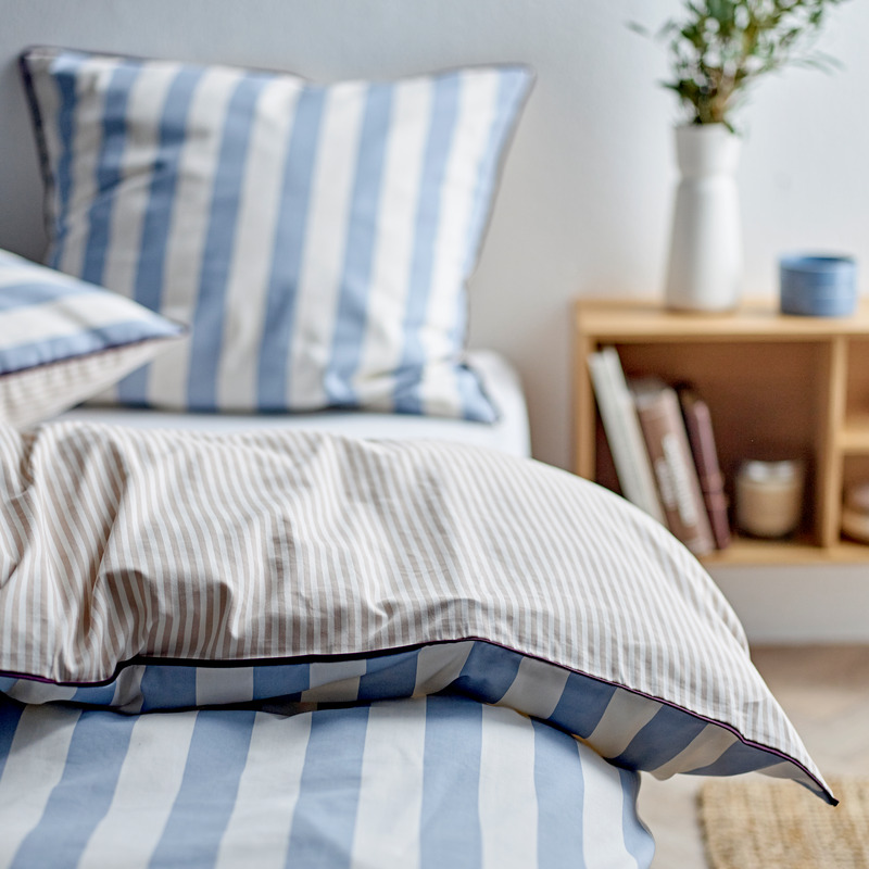 Sengetøj 140x220 Parallel Linen blue*