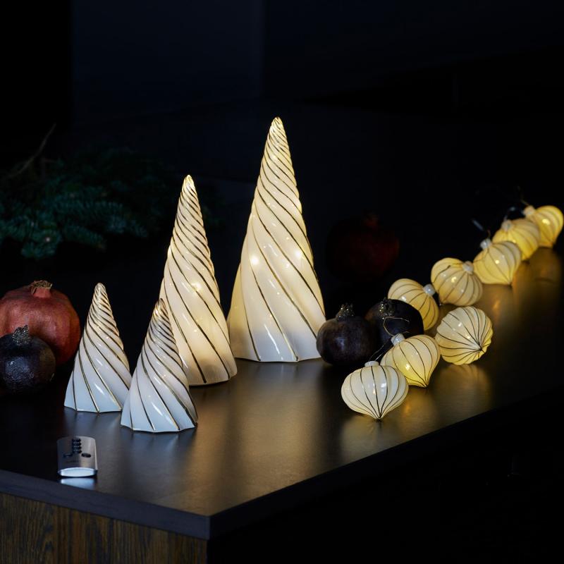 Sirius Vilma Guirlande, Hvid/Guld, 1,03 m + 25 cm