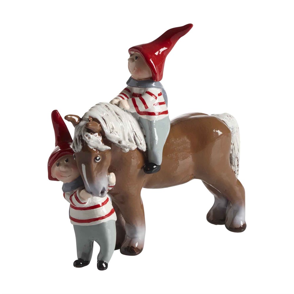 Tusse with horse, large H.13cm