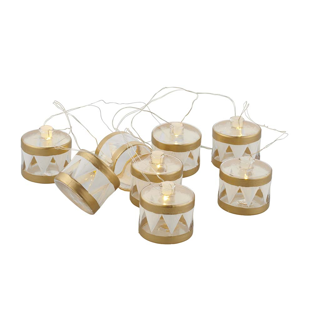 Sirius Elly Tromme Guirlande, 8 LED, Guld/Klar*