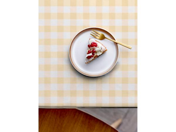 Södahl Gingham Akryldug med antiskrid 140 cm Straw - i metermål*