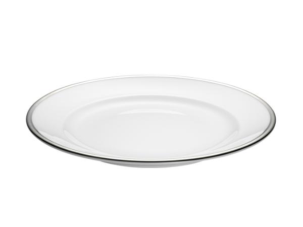 Pillivuyt Bistro Tallerken Dia 24 cm Hvid/Platin