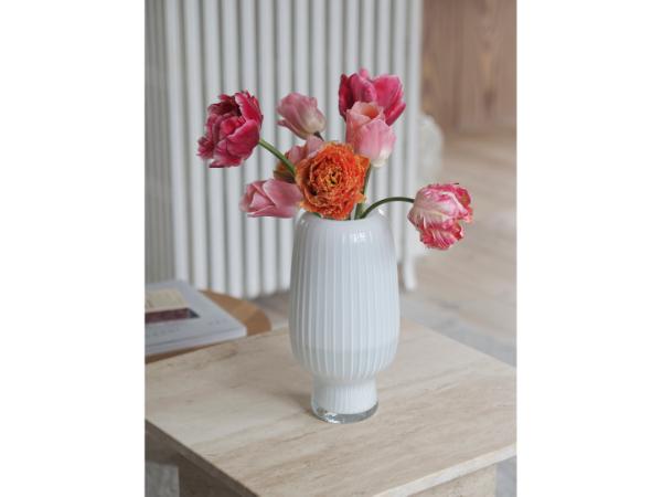 Vase Cuneo D16 x 31,5 cm Hvid Glas