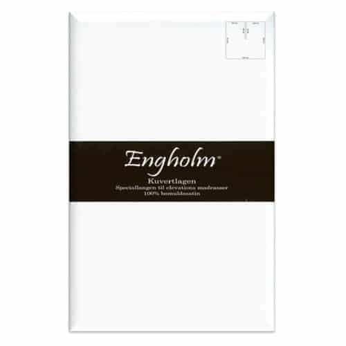 Satin splitlagen – U lagen 90cm – hvid 160x210x25 cm