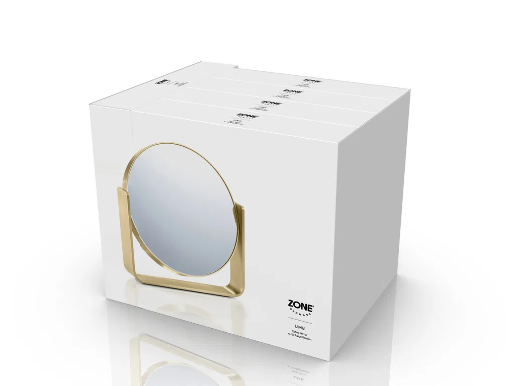 Zone Denmark Bordspejl m. 5 x forstørrelse Ume Messing