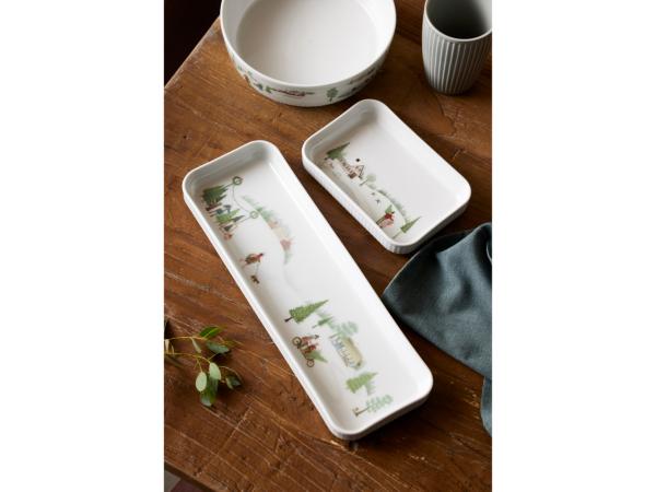 Pillivuyt Vinter Fad rektangulært 36 x 12 cm Hvid