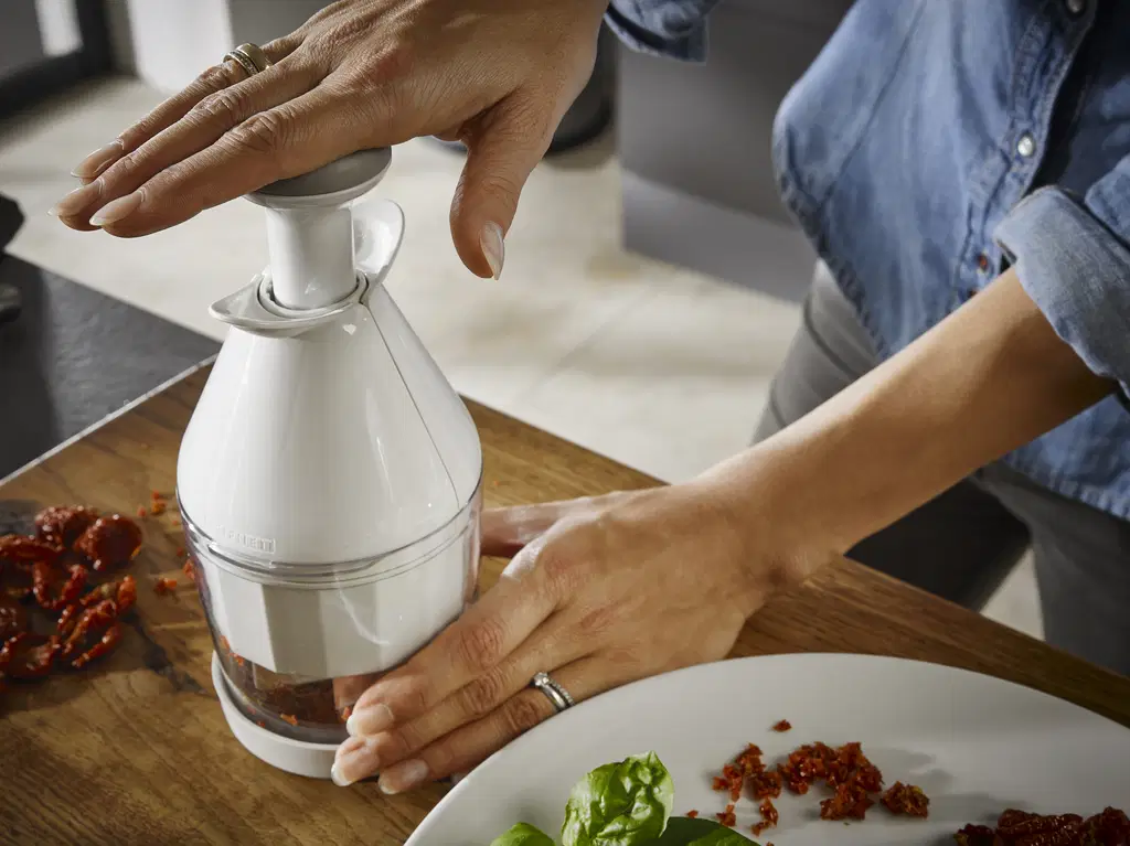 Leifheit Løghakker hvid plast*