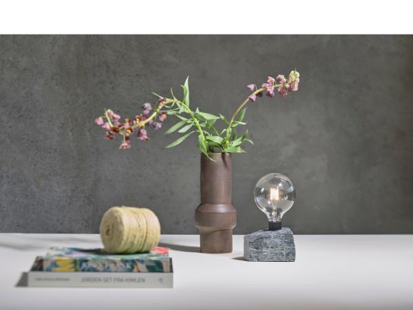Villa Collection Rost Vase Dia. 12 x 30 cm Mørk brun