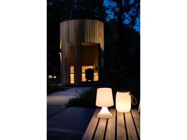 Villa Collection Midnat LED Loungelampe Dia 16 x 25,5 cm Transparent/Hvid*