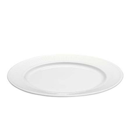 Pillivuyt Plissé Tallerken flad Dia 17 cm Hvid