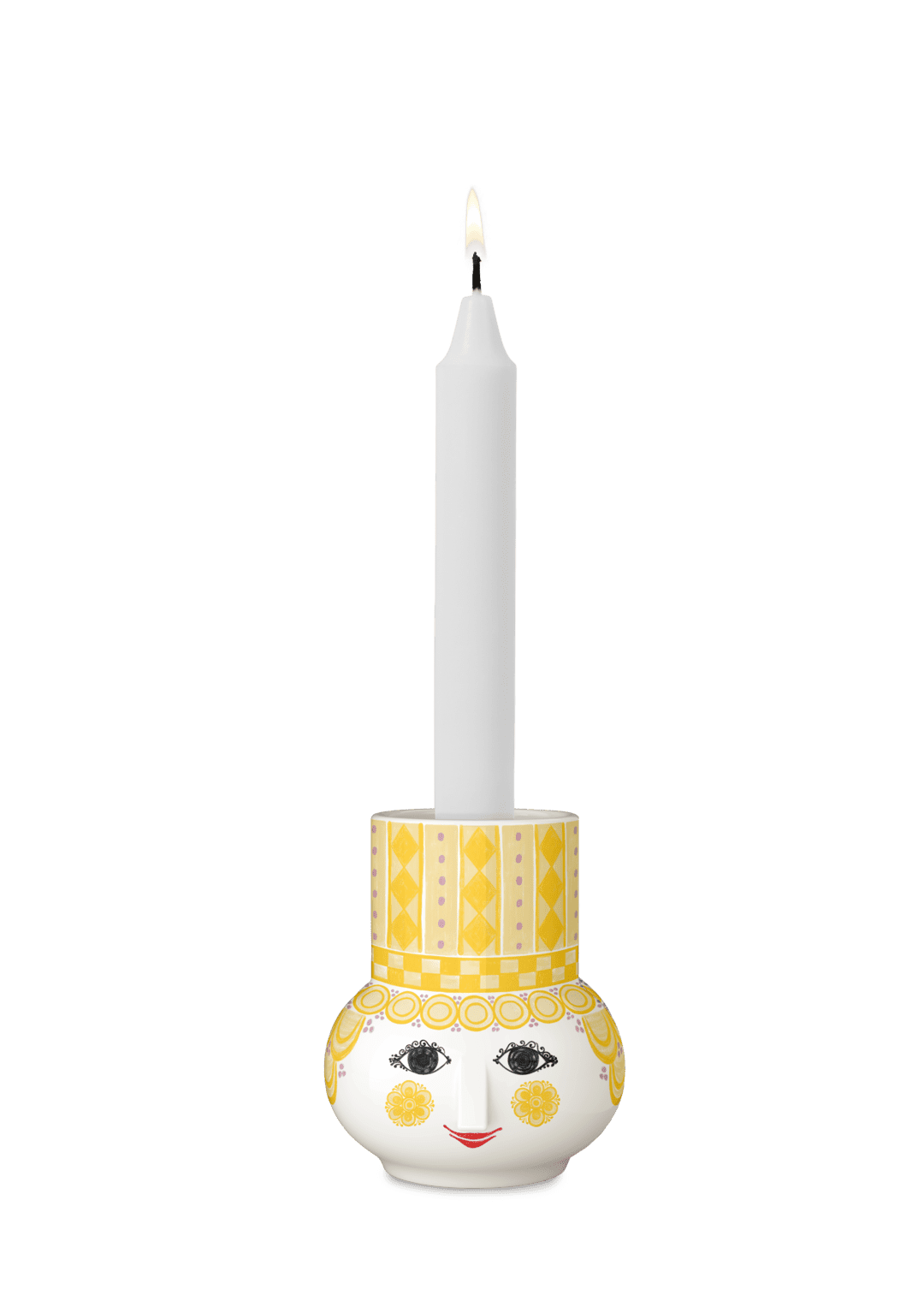 Wiinblad Olga Lysestage H9 cm gul