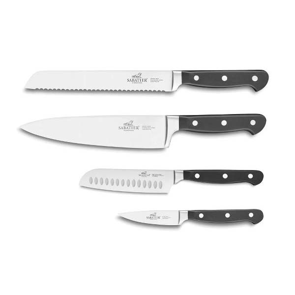 Lion Sabatier International Pluton Knivsæt 4 dele Stål/Sort