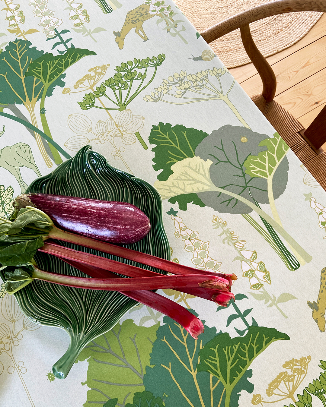 Akryldug med antiskrid – Rabarberskoven – Notes by Susanne Schjerning - i metermål