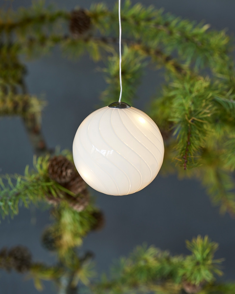 Sirius Heaven Kugle 8 cm, Hvid *